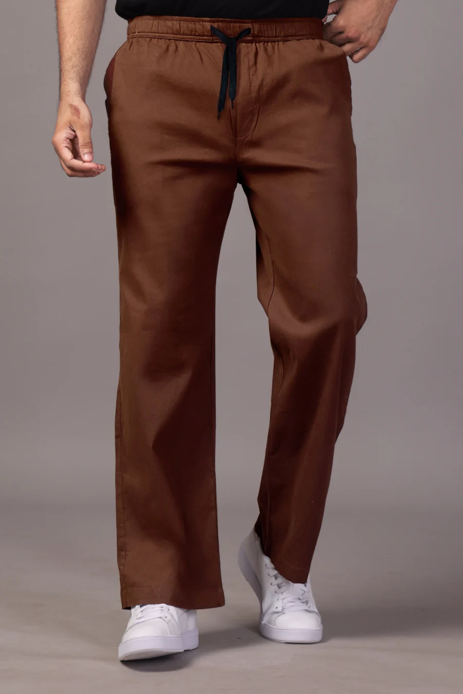 Brown Corduroy Wide Leg Trousers