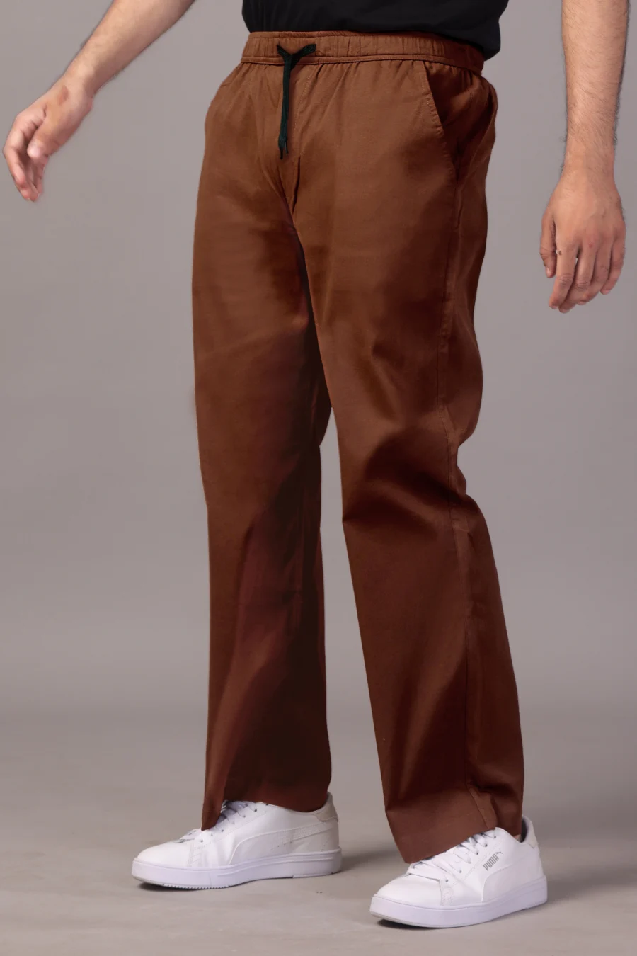 Brown Corduroy Wide Leg Trousers - Image 3