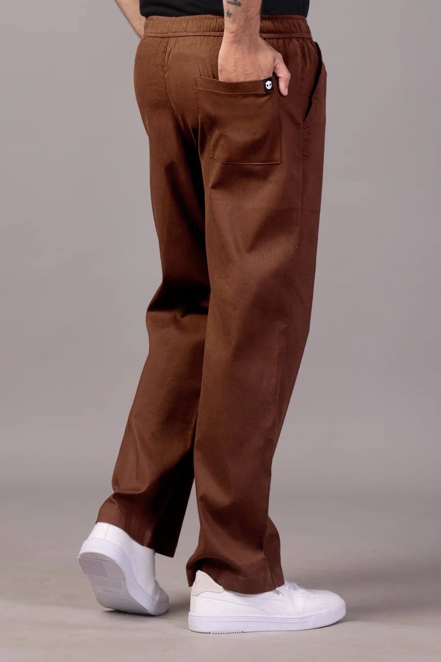 Brown Corduroy Wide Leg Trousers - Image 4