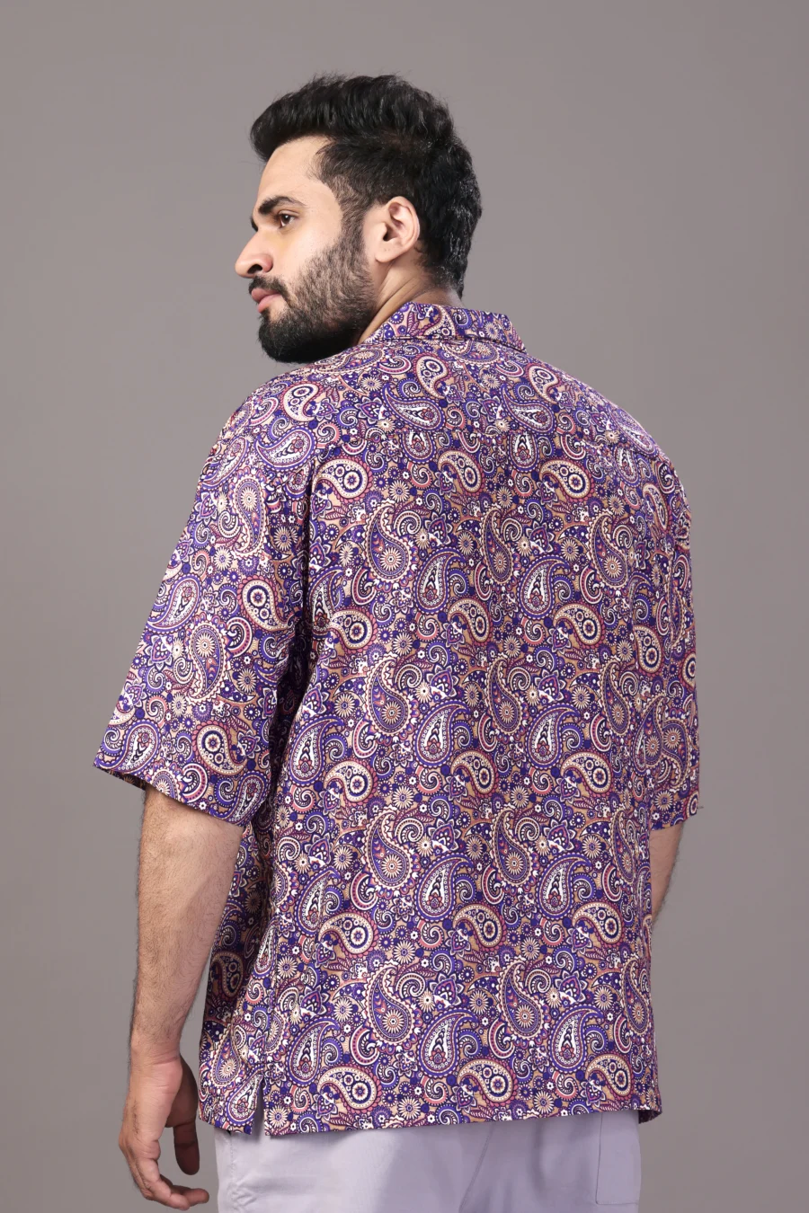 Paisley Purple Relaxed Fit Shirt - Image 4