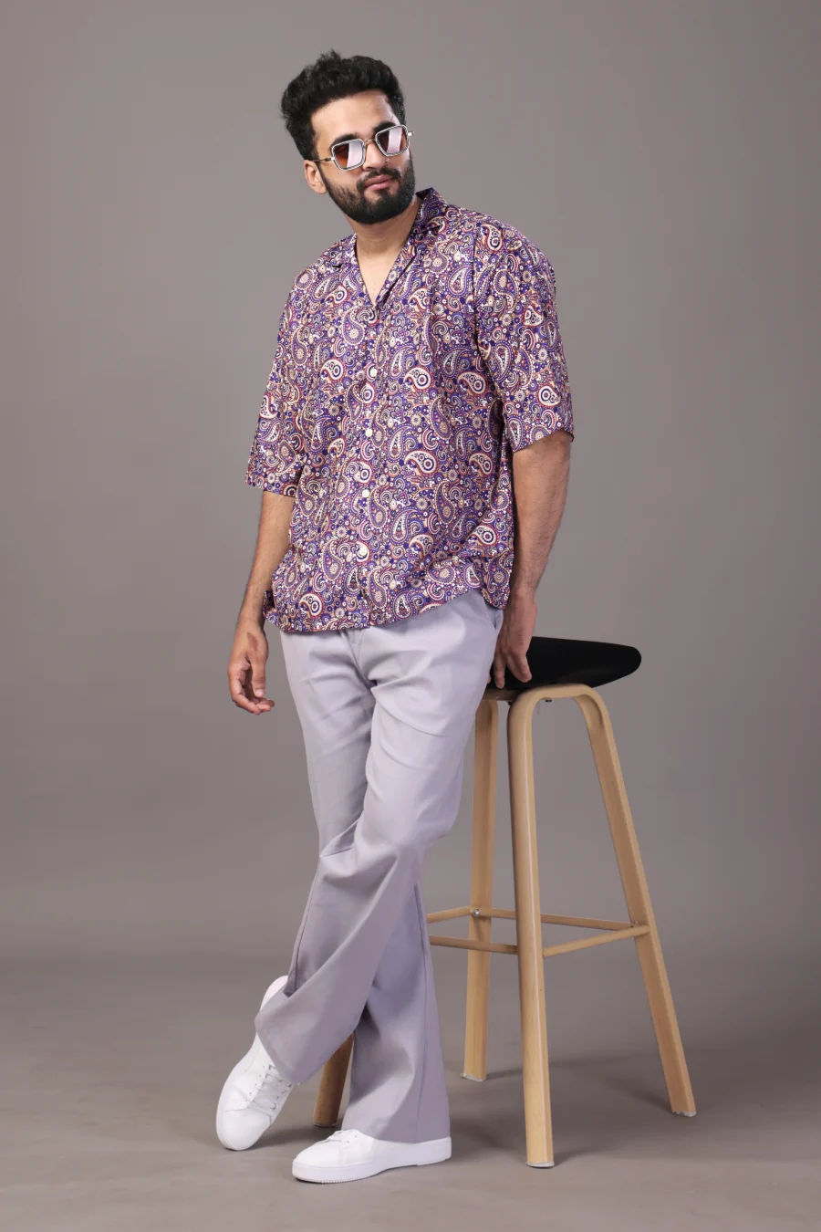 Paisley Purple Relaxed Fit Shirt